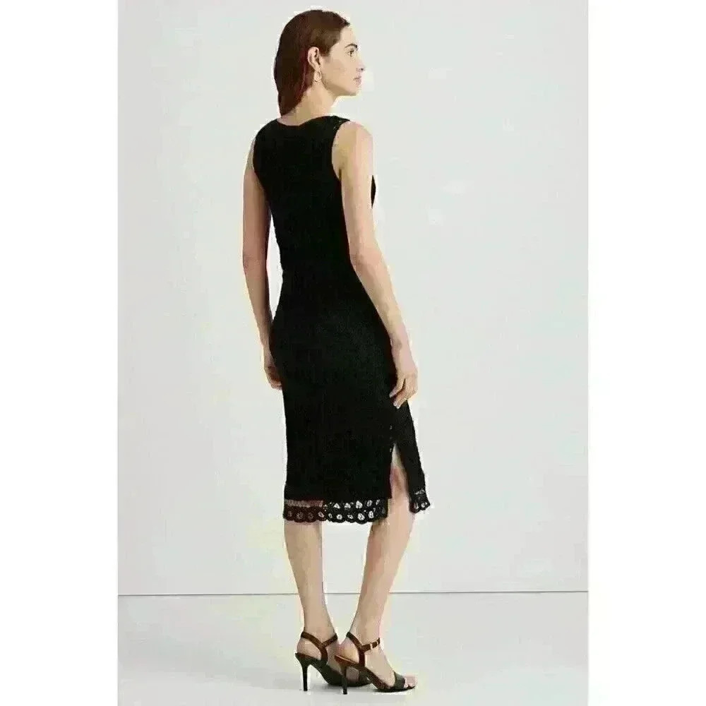 NEW! Lauren Ralph Lauren Women's 10 Battenburg Lace Dress NWT $245 - Picture 4 of 5